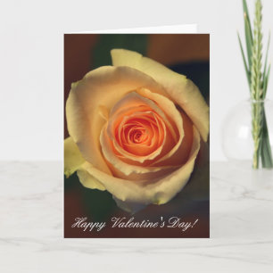 Valentinkarte Gelbe Rose Feiertagskarte