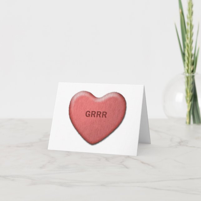 Valentinkarte "Grr" Feiertagskarte (Vorderseite)