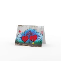 Valentinkarte im Graffiti-Stil