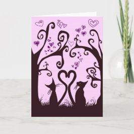 Valentinkatzen Feiertagskarte