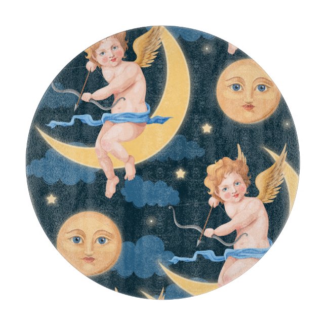 Valentinkuppe, Mond: nahtloses Muster Schneidebrett (Vorderseite)