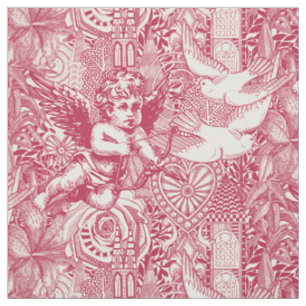 Valentinmaximalismus viva magenta halbe Perle Stoff