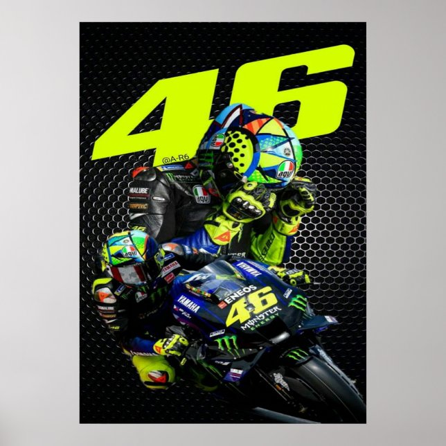 valentino rossi, moto gp legend,    the doctor 46, poster (Vorne)