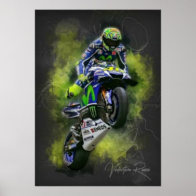 valentino rossi, moto gp legend,    the doctor 46, poster (Vorne)
