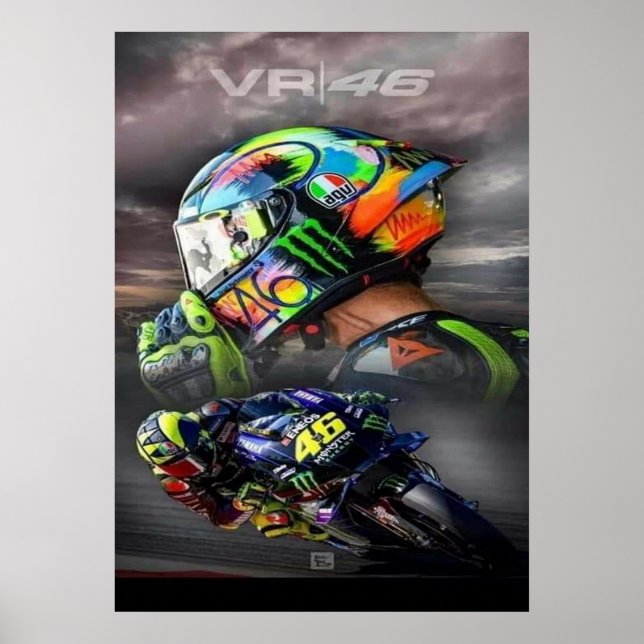 valentino rossi, moto gp legend,    the doctor 46, poster (Vorne)