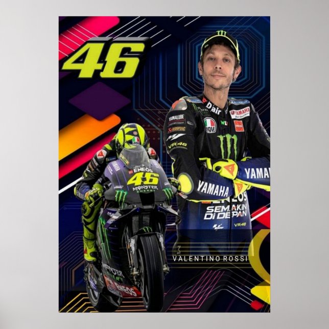 valentino rossi, moto gp legend,    the doctor 46, poster (Vorne)