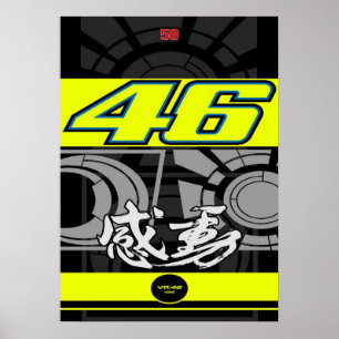 Valentino Rossi, Moto GP Legende, der Doktor 46, Poster