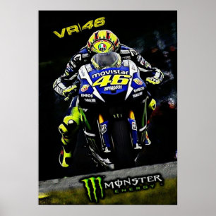 Valentino Rossi, Moto GP Legende, der Doktor 46, Poster
