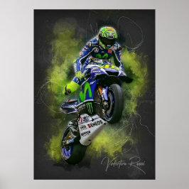 Valentino Rossi, Moto GP Legende, der Doktor 46, Poster