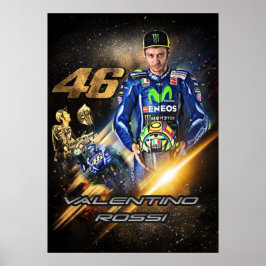 Valentino Rossi, Moto GP Legende, der Doktor 46, Poster