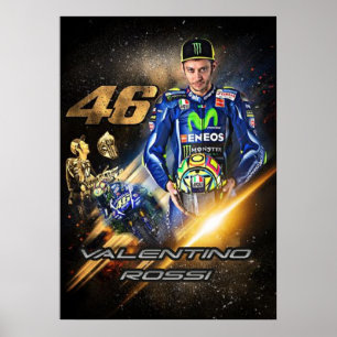 Valentino Rossi, Moto GP Legende, der Doktor 46, Poster