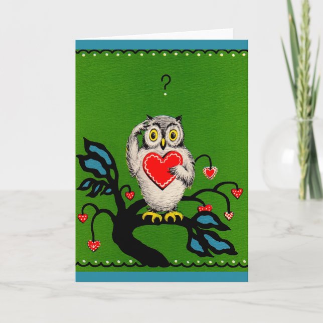 Valentinowl Karte (Vorderseite)
