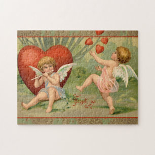 Valentins Amor Antik Vintage Puzzle