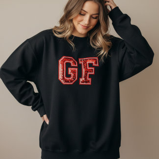 Valentins-Applikations-Patchwork-Sweatshirt Sweatshirt