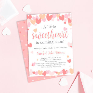 Valentins-Baby-Shower-Einladung Einladung