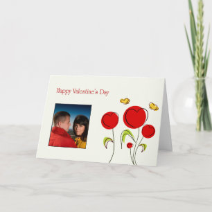 Valentins Blume Herz-Fotokarte Feiertagskarte