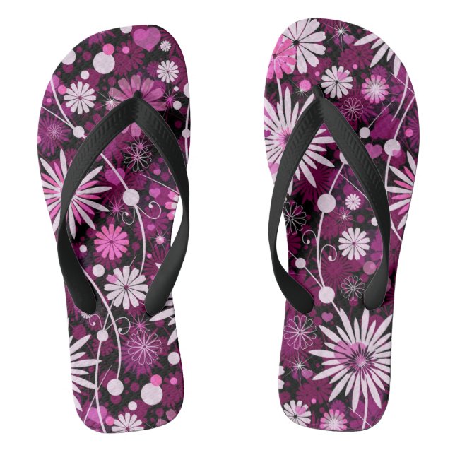 Valentins-Blumenmuster Flip Flops (Fußbett)