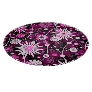 Valentins-Blumenmuster Schneidebrett