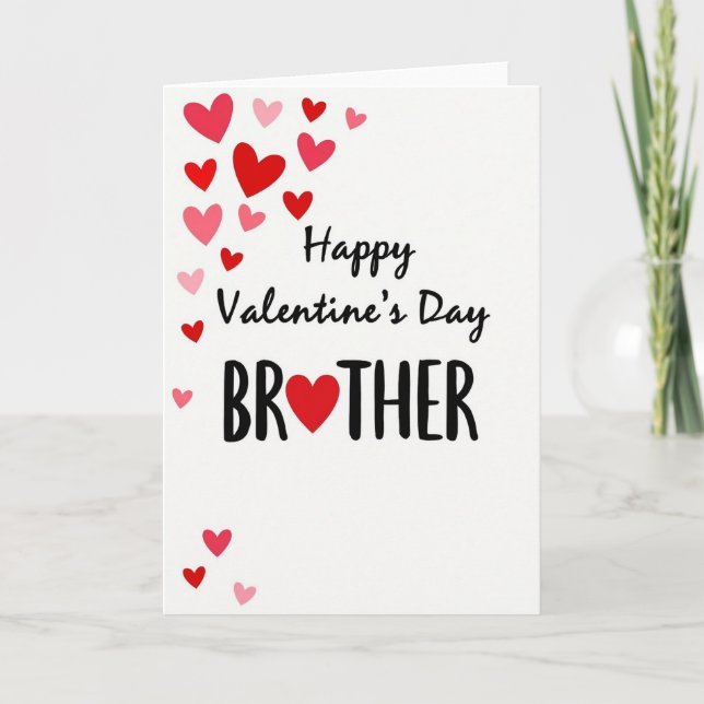 Valentins Bruder Herz Muster Karte (Vorderseite)