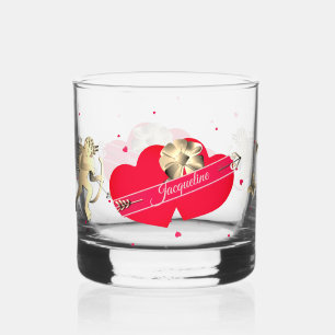 Valentins-Cupid & Herzen Whiskyglas