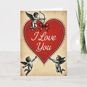 Valentins-Cupid-Liebeskarte Karte