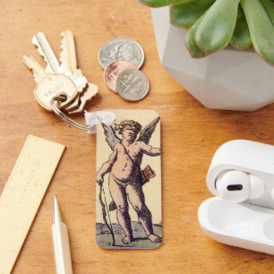 Valentins Cupido verbunden, Vintage Tarotkarte Schlüsselanhänger