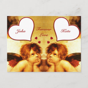 Valentins-Cupids im Vintage-Stil Feiertagspostkarte