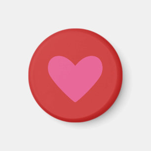 VALENTINS DAY 1¼ Inch Round HEART MAGNET - KLEIN