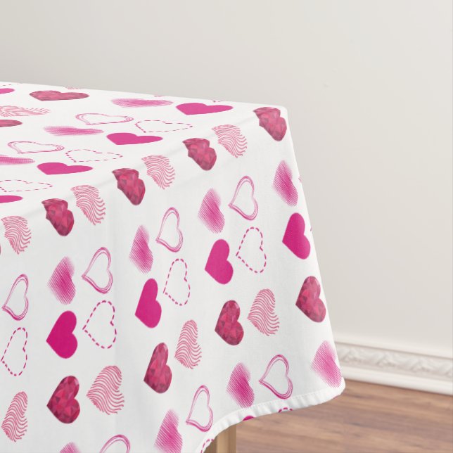 Valentin's Day Hearts Table Tuch Tablette Tischdecke (Beispiel)
