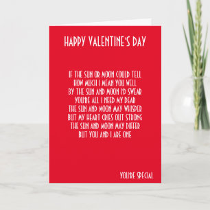 VALENTINS DAY POEM FEIERTAGSKARTE