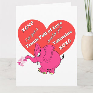 Valentins-Elefant bekam einen Kofferraum voller Li Karte