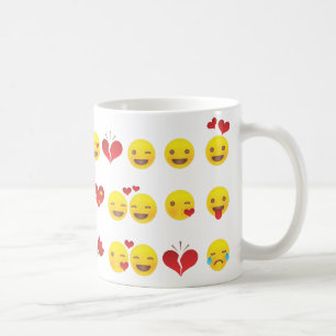 Valentins-Emoji Kaffeetasse