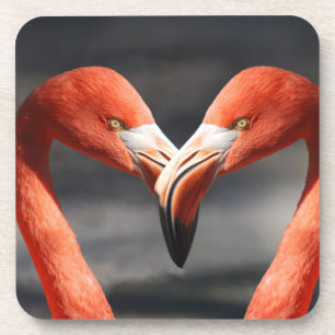 Valentins-Flamingo Getränkeuntersetzer