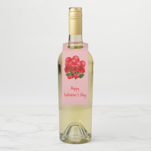 Valentins Flaschenhanger-Tag Flaschenanhänger (Auf Flasche)