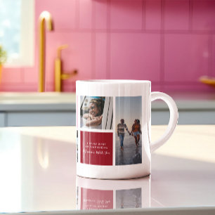 Valentins-Fotocollage Personalisierte 6 Fotos Kaffeetasse