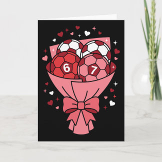 Valentins Fußballspiel Liebe Für Fußball Mädchen 6 Karte