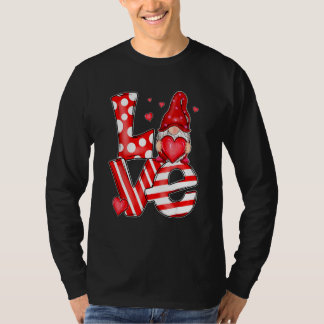 Valentins-Gnome mit Herzen Valentinstag-Gn T-Shirt