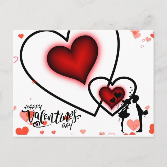 Valentins Hallo Postkarte (Vorderseite)