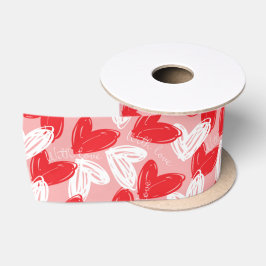 Valentins Herz des "Mit Liebe" Satinband