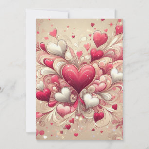 Valentins Herz Feiertagskarte