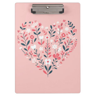 Valentins Herz Klemmbrett