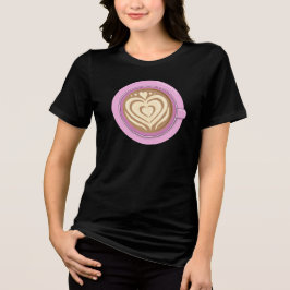 Valentins Herz Latte Tri-Blend Shirt