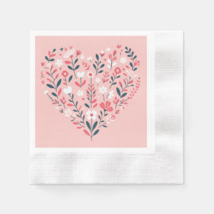 Valentins Herz Serviette
