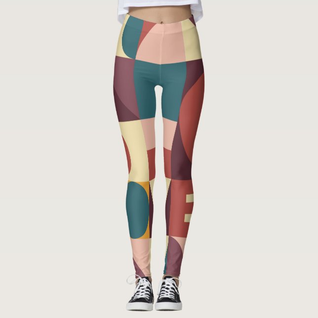 Valentins Herzdesign, abstrakter Hintergrund. Leggings (Vorderseite)