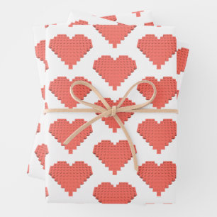 Valentins Herzform Geschenkpapier Set