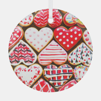 Valentins Herzkekse: hausgemachte Liebe. Ornament Aus Glas