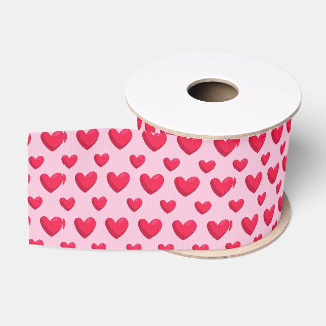 Valentins Hintergrund Mit Herz Liebe Ripsband (Spule)