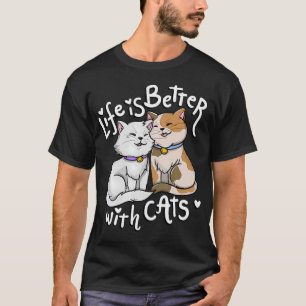 Valentins katzenlanges Leben ist besser mit Katzen T-Shirt