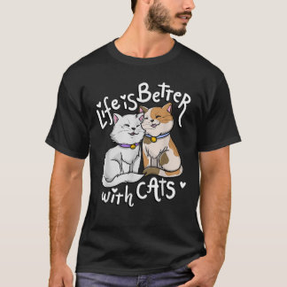 Valentins katzenlanges Leben ist besser mit Katzen T-Shirt