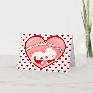 Valentins-Klöße  Feiertagskarte